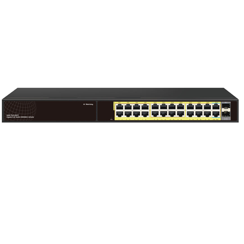 PoE-24(22G-2GBT)-2SFP(1~22 port af/at x 1000Mbps; 23~24 bt port x 1000Mbps, 2ports SFP)