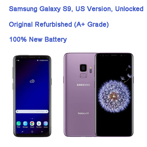 SamsungS9, S9+, US Version, Unlocked, Refurbished (A+ Grade)